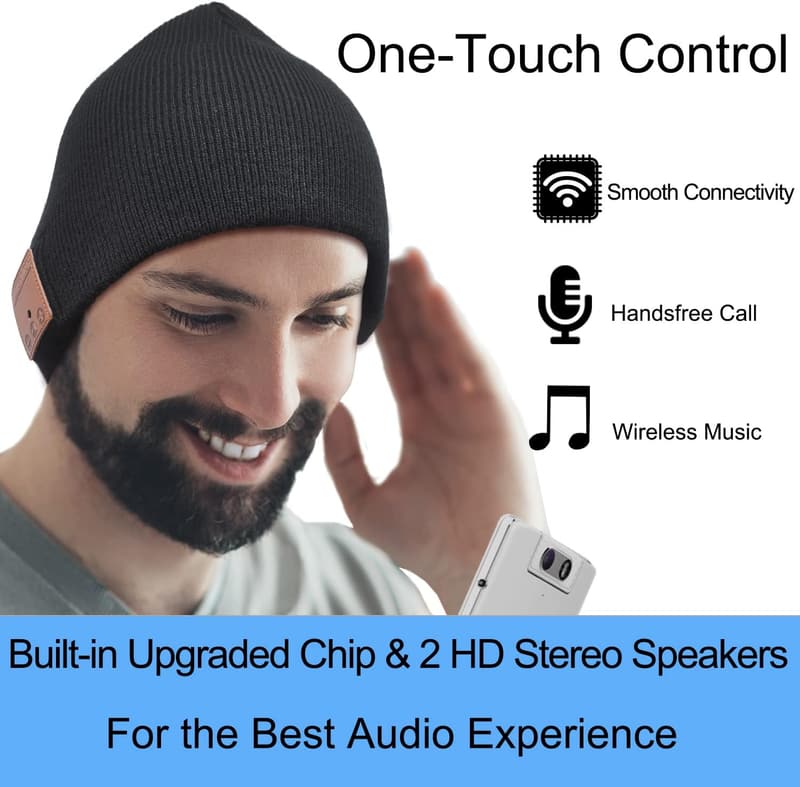 Christmas Bluetooth Beanie Hat with Headphones