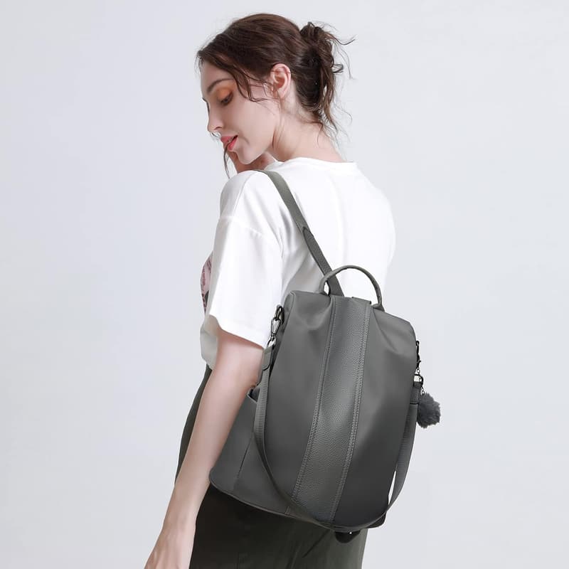 Lightweight Waterproof Nylon Anti-Theft Backpack Purse for Women