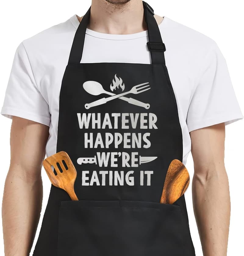 Funny Men's Apron with Pockets - Perfect Birthday Gift
