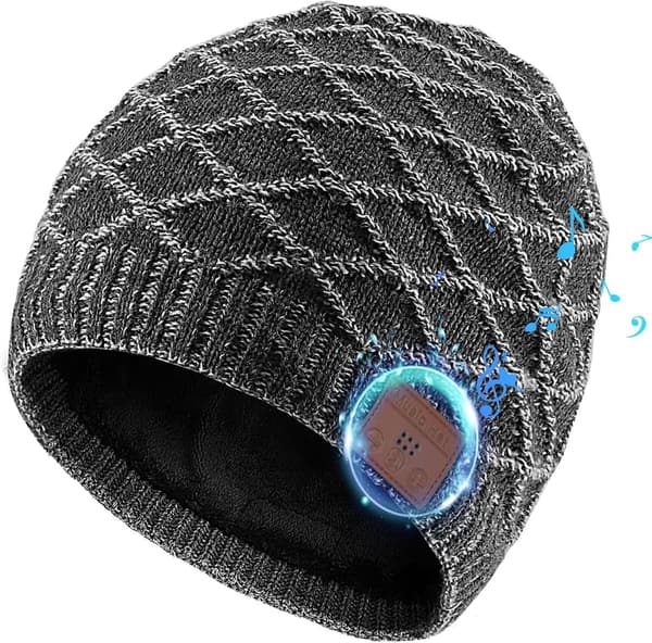 Bluetooth Beanie for Men - Wireless Knit Music Hat