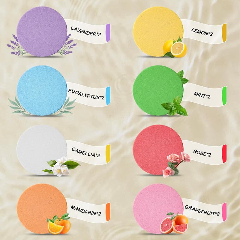 Aromatherapy Shower Steamers Set - Natural Essential Oil Gift for Mom