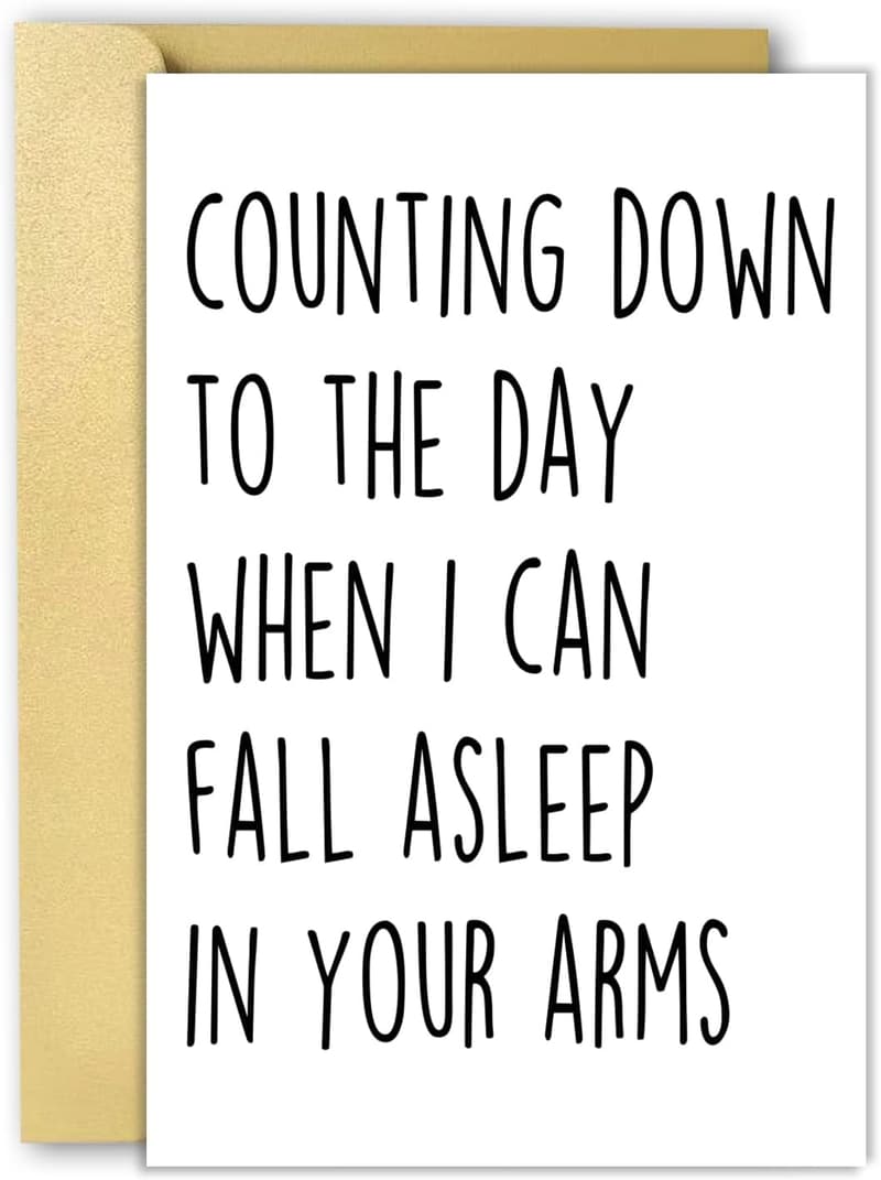 Long Distance Love Card for Fiance, Funny Anniversary Gift