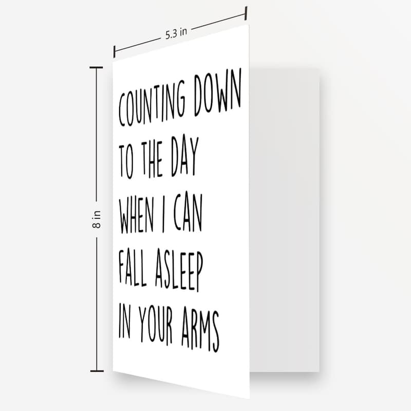 Long Distance Love Card for Fiance, Funny Anniversary Gift