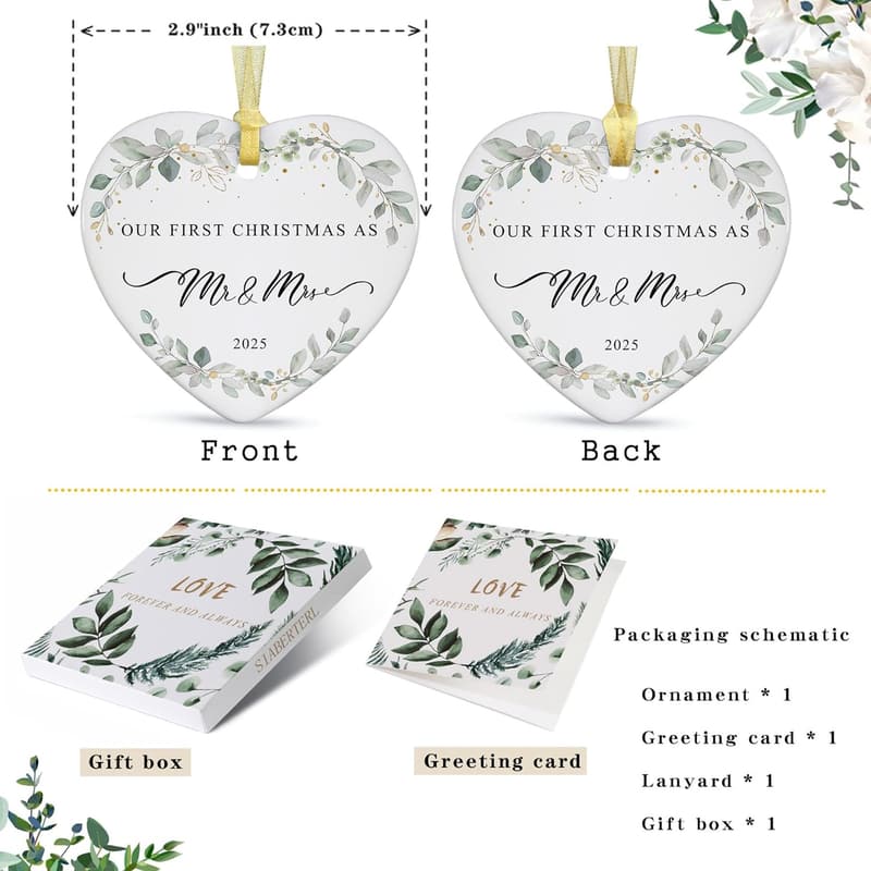 2025 First Christmas Married Ornament for Couples