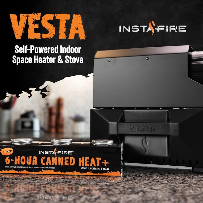 Compact Self-Powered Heater & Stove for Camping & Emergencies