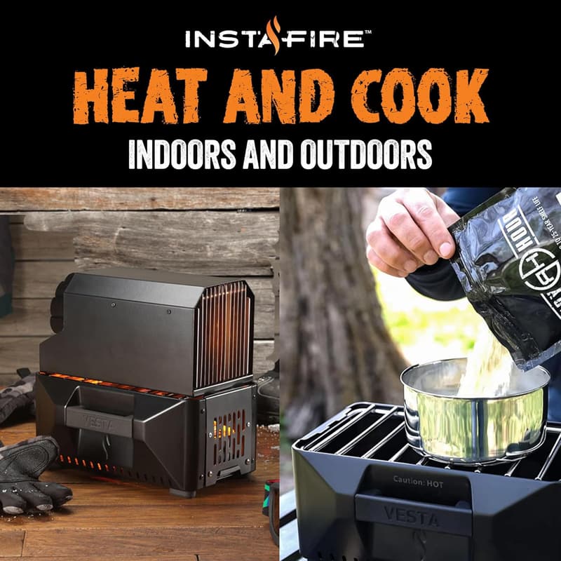 Compact Self-Powered Heater & Stove for Camping & Emergencies