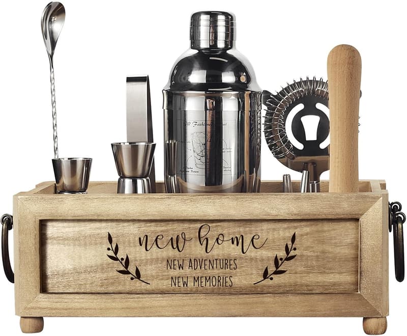 New Home Bartender Kit with Stand - Perfect Housewarming Gift