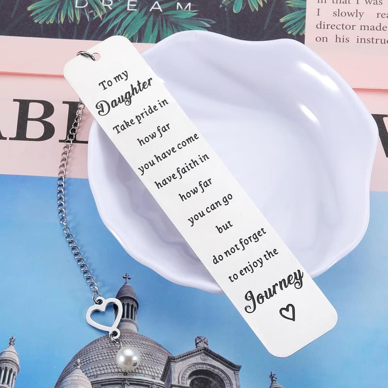 Inspirational Bookmark Gift for Daughter - Back to School, College