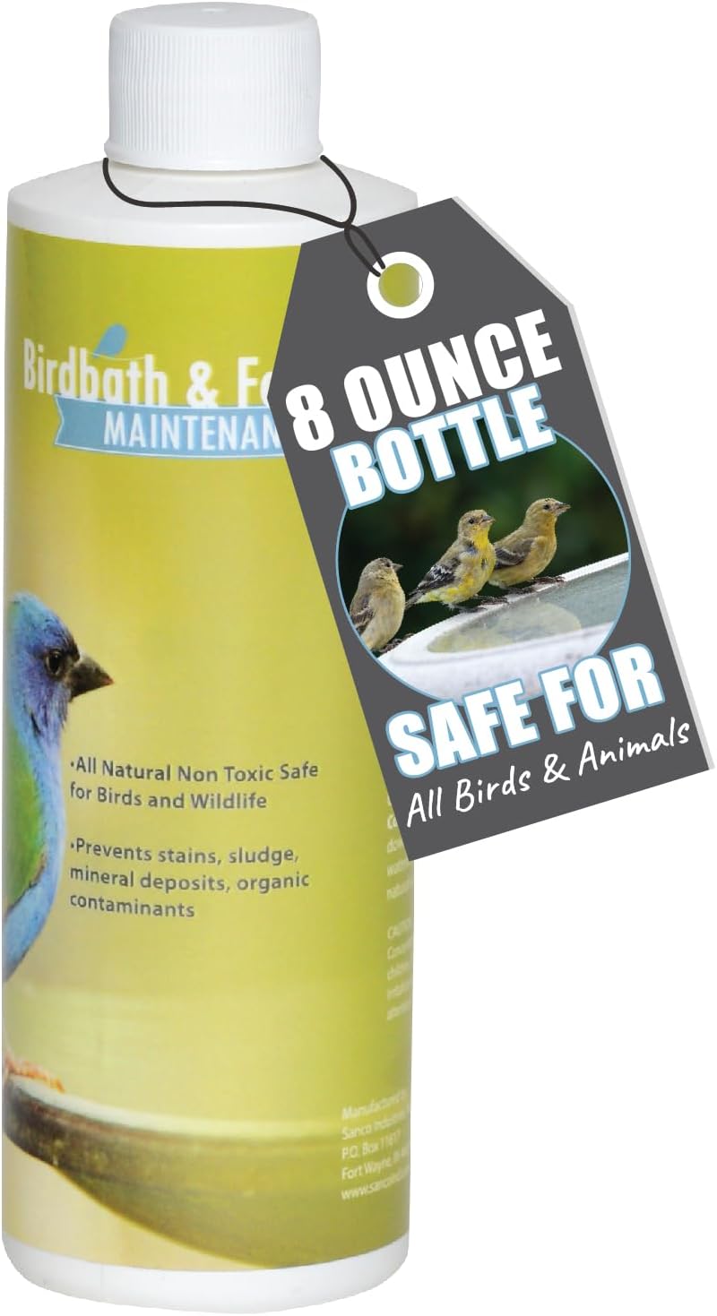 Bird Bath Fountain Maintenance Enzymes - 8 Oz Safe Formula