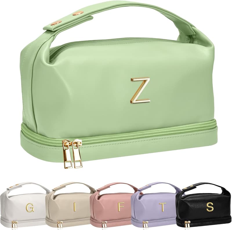 Personalized Makeup Bag with Handle - Cute Gift for College Girls