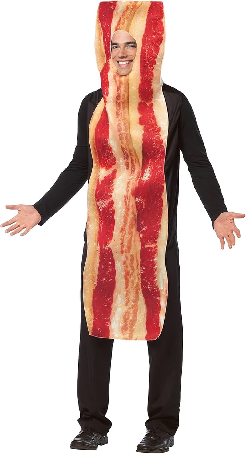 Bacon Strip Costume for Adults, One Size, Brown