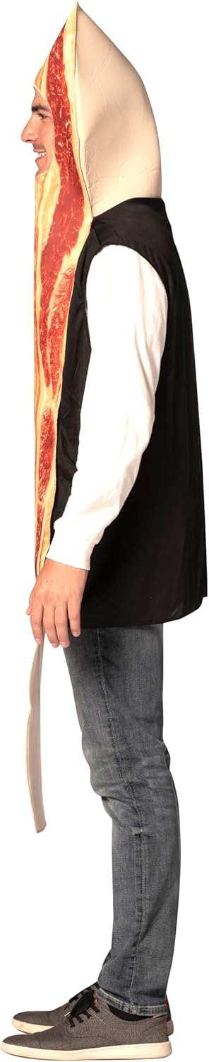 Bacon Strip Costume for Adults, One Size, Brown