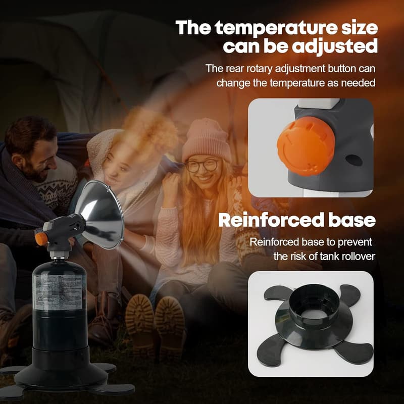 Portable Outdoor Propane Heater for Fishing and Camping