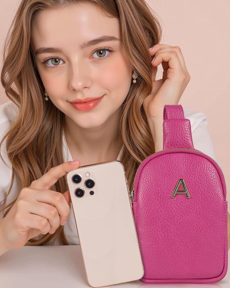 Personalized Sling Purse for Teen Girls - Initial Letter, Waterproof