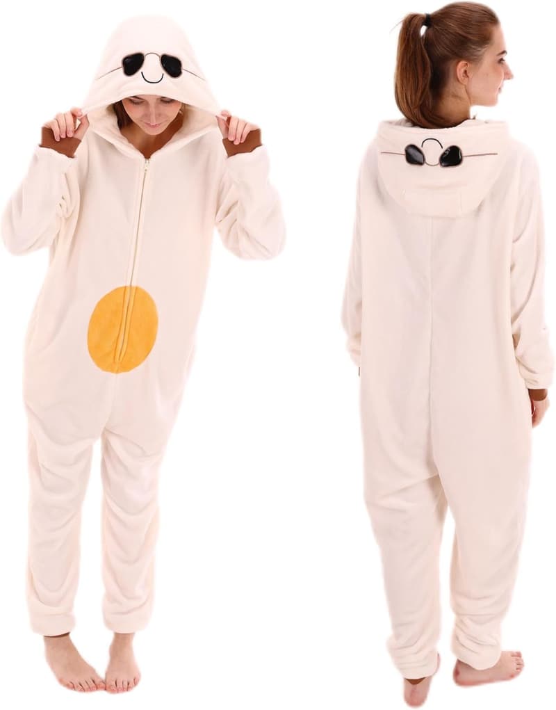 Unisex Flannel Animal Onesie Pajamas for Halloween Costume