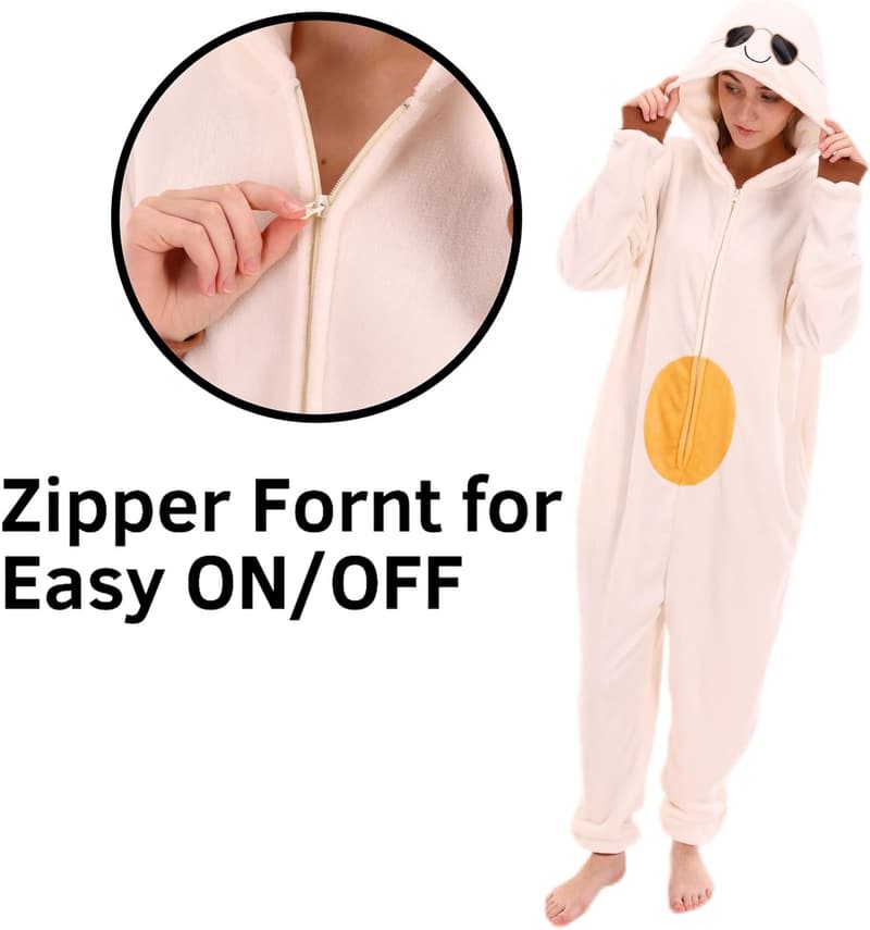 Unisex Flannel Animal Onesie Pajamas for Halloween Costume