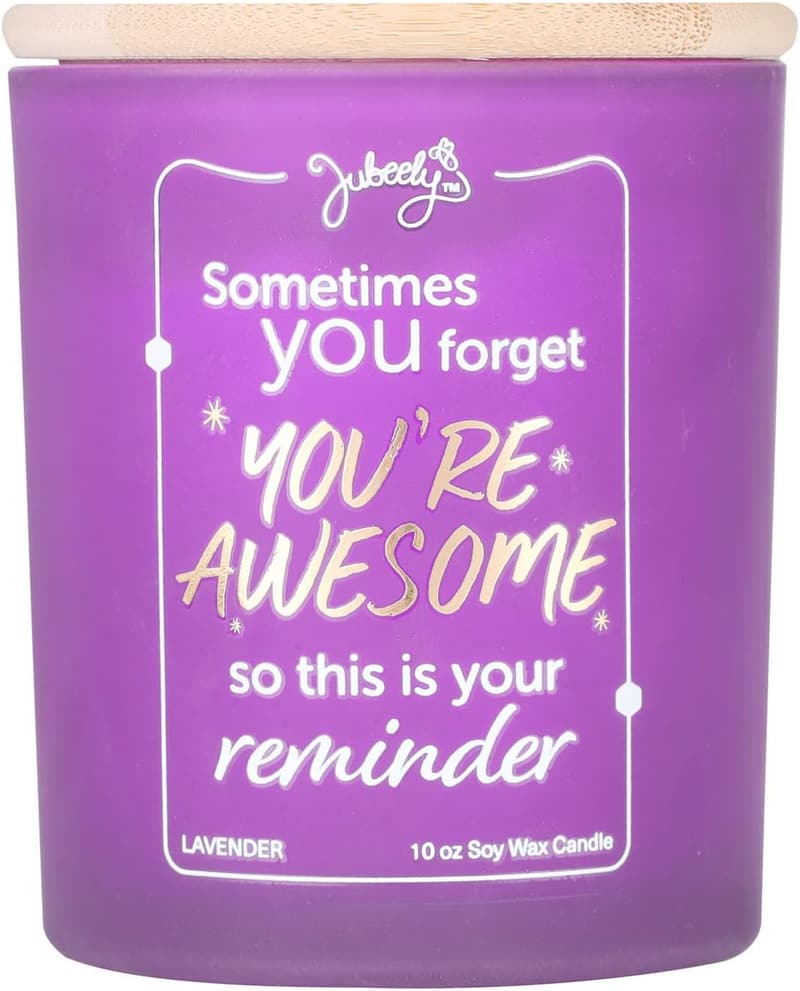 Inspirational Lavender Soy Candle Gift for Women