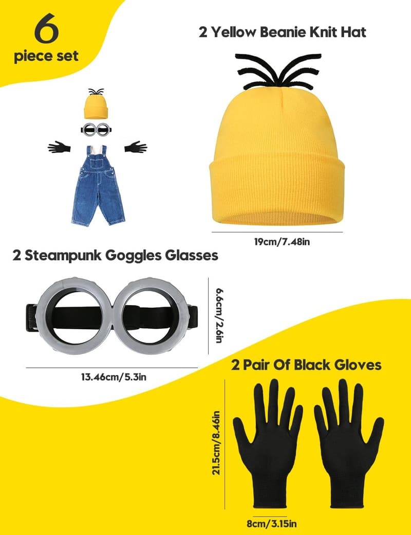 Halloween Women's Costume Accessories Set with Hat and Goggles