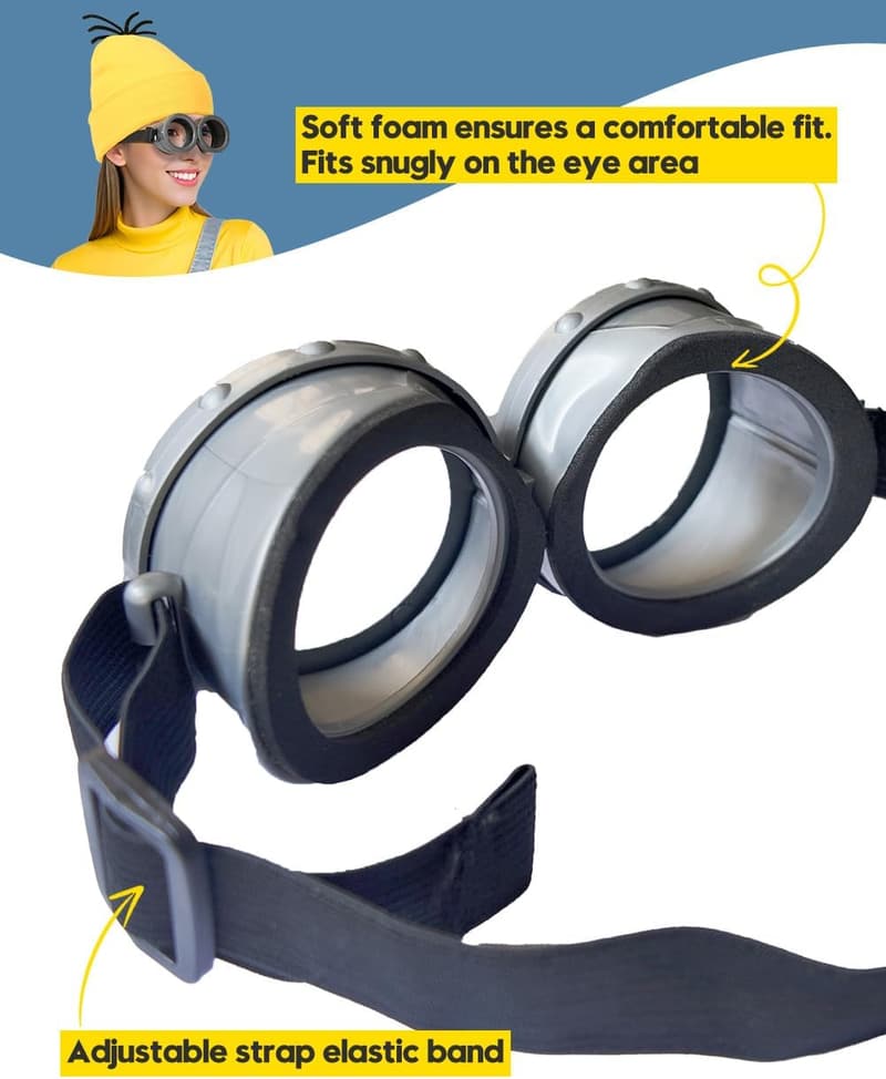 Halloween Women's Costume Accessories Set with Hat and Goggles
