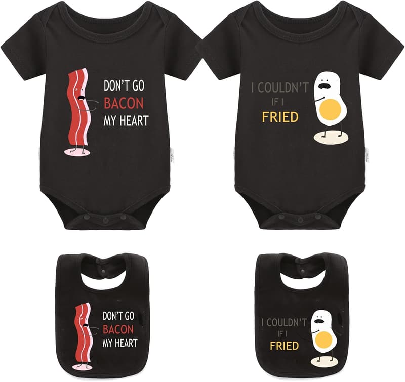 Unisex Twin Outfit Bodysuit for Newborns – Perfect Together