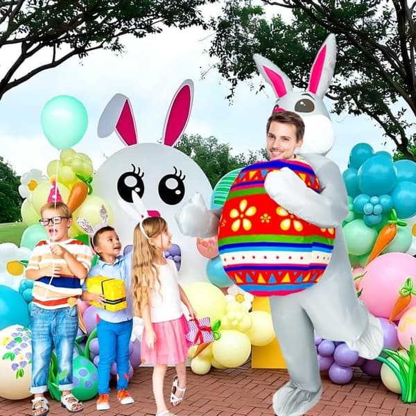 Inflatable Easter Bunny Costume for Adults - Funny Rabbit Suit