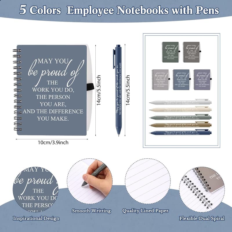 Employee Appreciation Notebook & Pen Set - Inspirational Gifts for Team