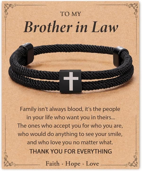 Faith Cross Bracelet for Teen Boys - Confirmation Gift