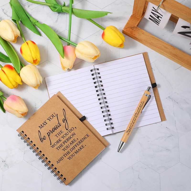 Employee Appreciation Gift Set: 15 Notebooks & Pens