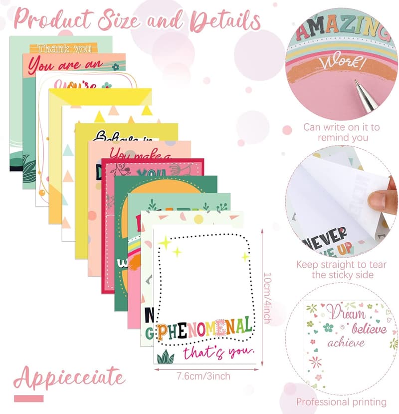 Funny Sticky Notepads & Pens Set for Office Appreciation Gifts