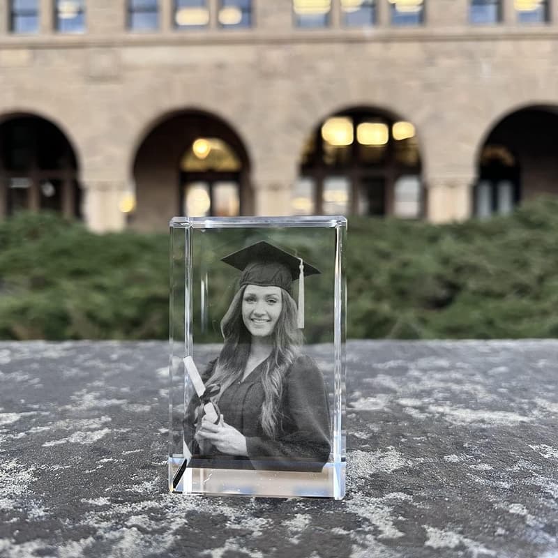 Personalized 3D Crystal Picture Frame for Birthdays & Anniversaries