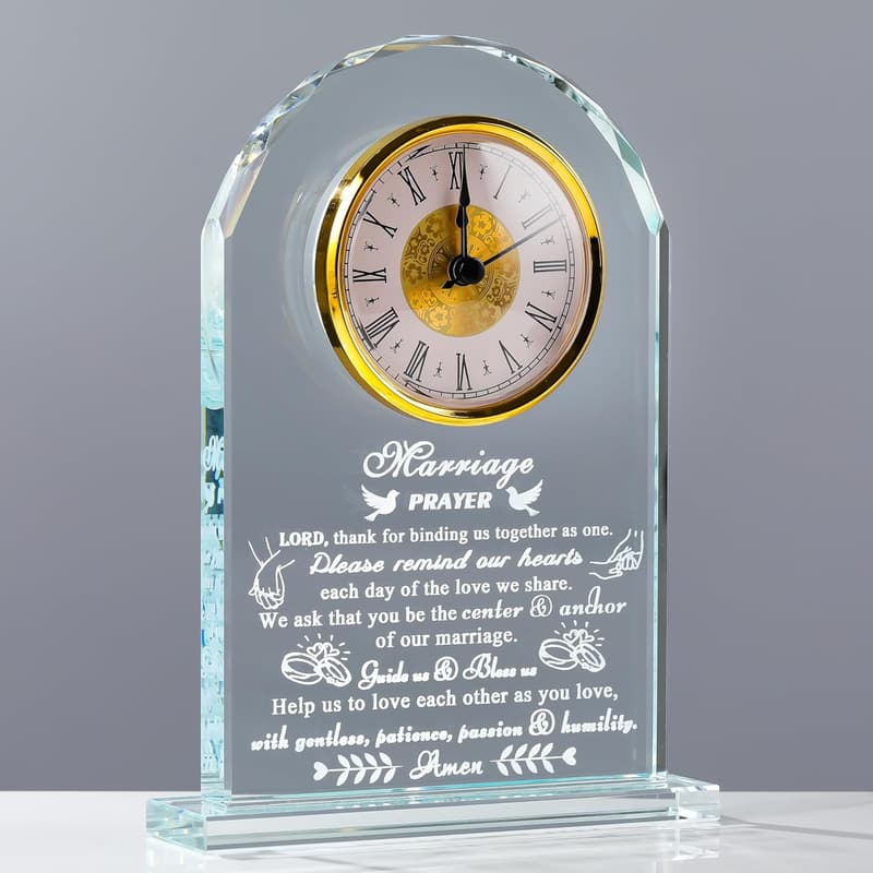 2025 Wedding Crystal Clock - Unique Keepsake for Couples