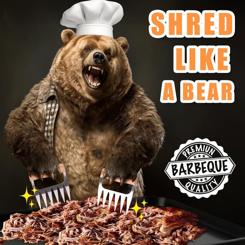 Stainless Steel Meat Shredder Claws - Perfect Birthday Gift for Dad