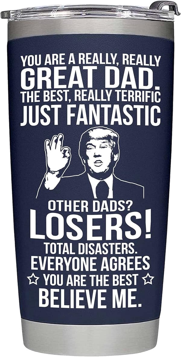 Funny Father's Day Tumbler - 20oz Navy Stainless Steel for Dad