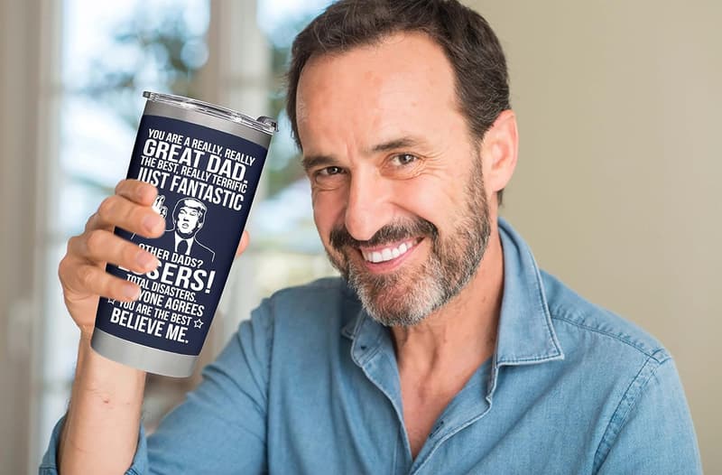 Funny Father's Day Tumbler - 20oz Navy Stainless Steel for Dad