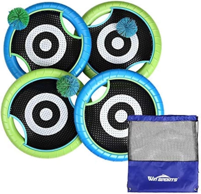 Outdoor Trampoline Paddles Set for 4 Players, Includes Rackets and Balls