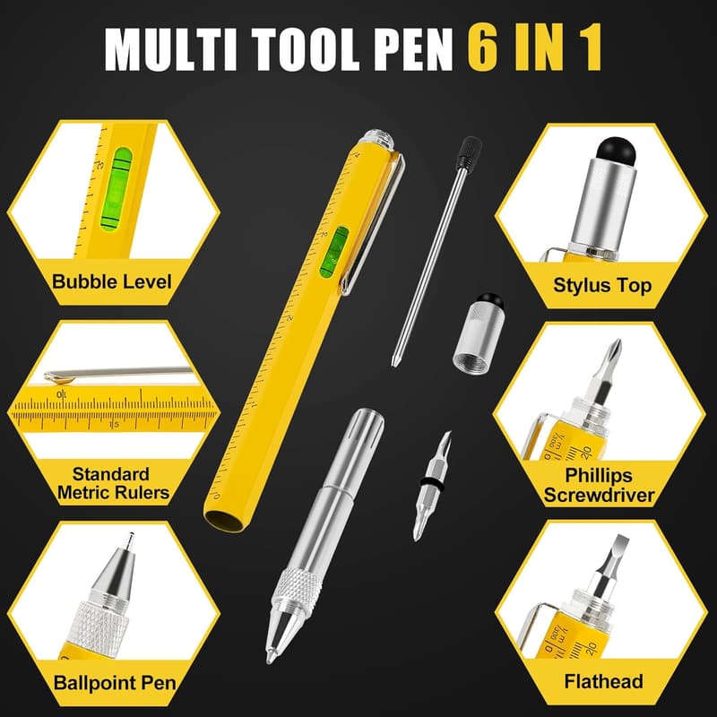Father's Day Multitool Pen for Dad, Grandpa & Boyfriend