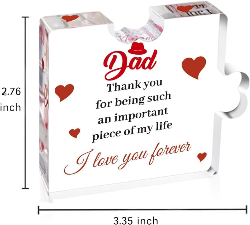 Personalized Engraved Acrylic Block Puzzle for Father's Day