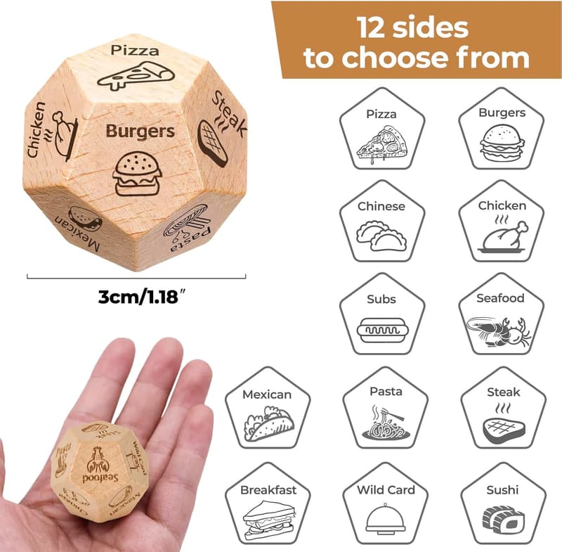 Date Night Dice for Couples - Fun Dinner Decider Gift