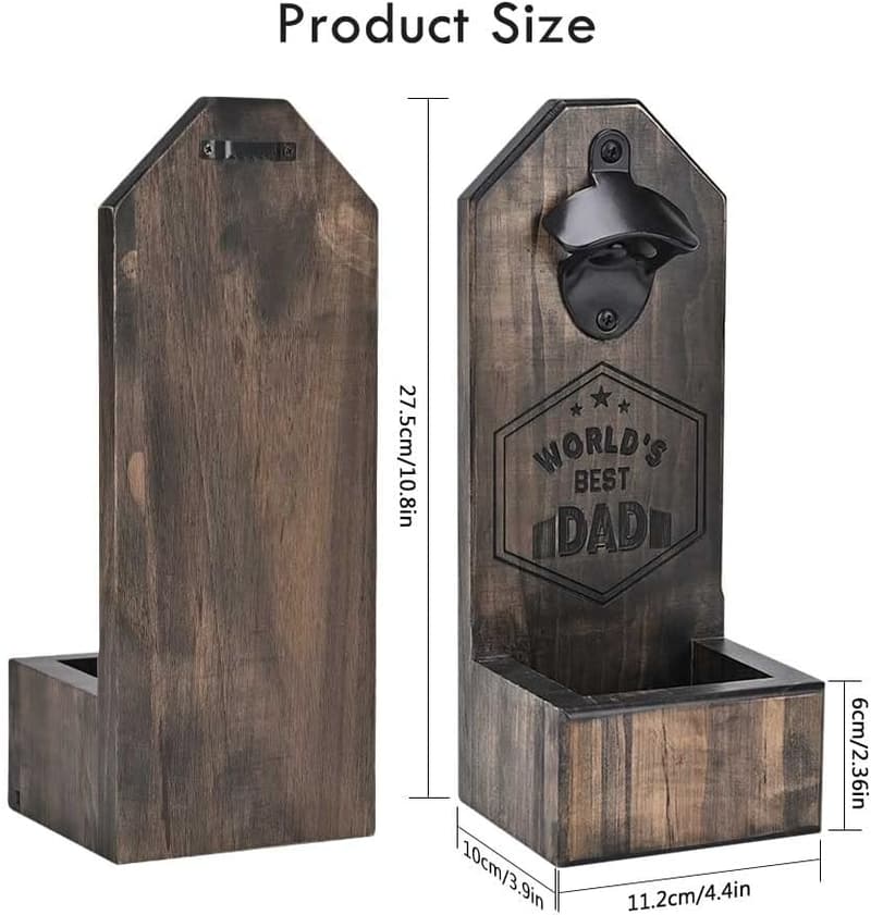 Wall Mounted Beer Bottle Opener - Unique Gifts for Dad