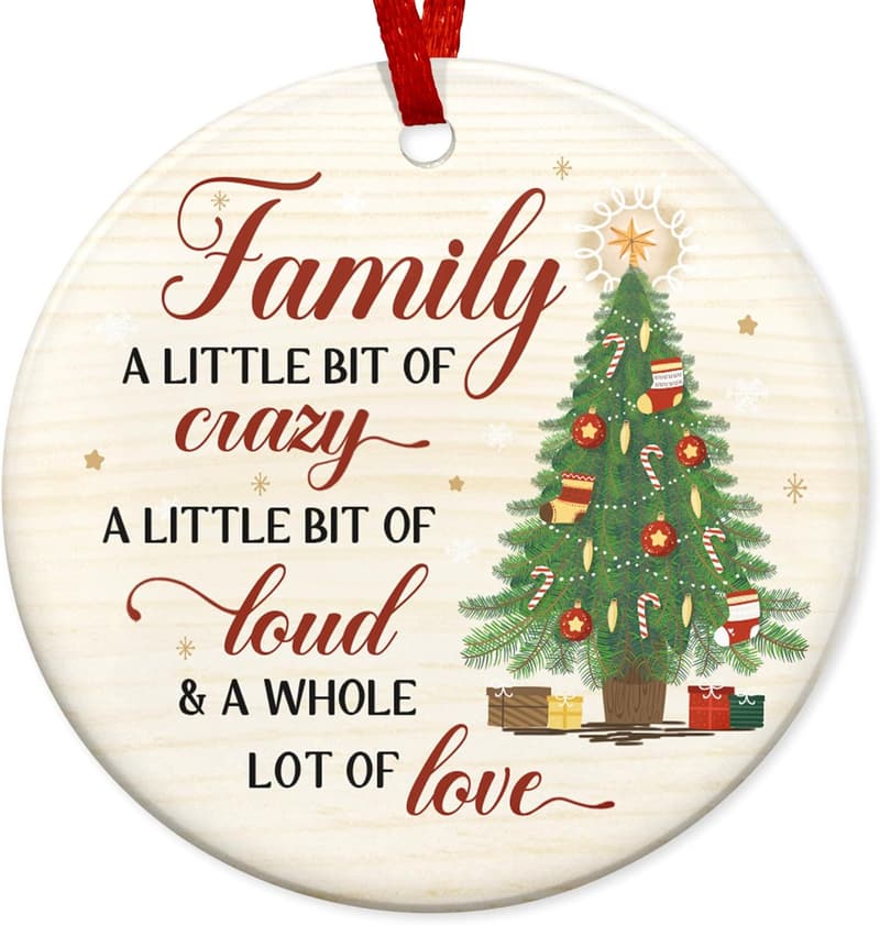 Christmas Family Decor Ceramic Ornaments Gift Set