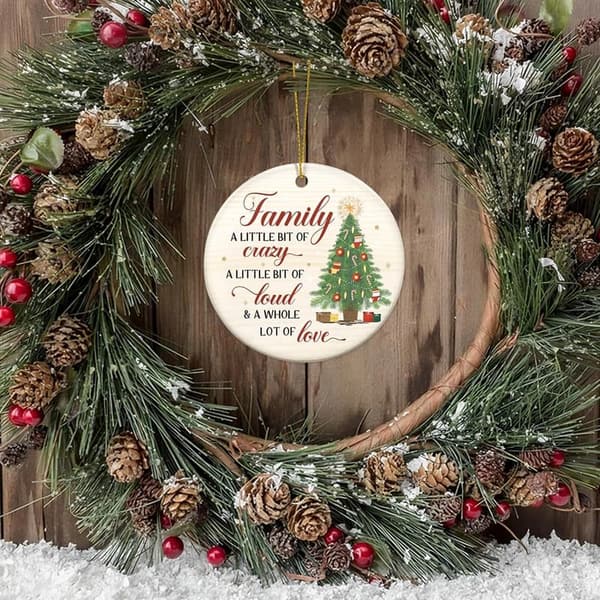 Christmas Family Decor Ceramic Ornaments Gift Set