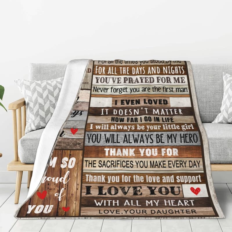 Birthday Gift for Dad - Cozy Flannel Throw Blanket 50''x60''