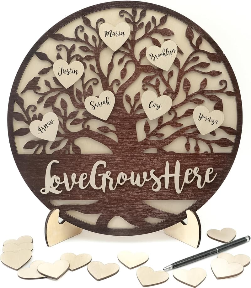 Mother's Day 3D Wooden Family Tree Decor Gift for Mom