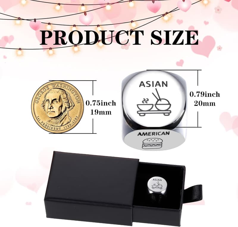 Date Night Food Decision Dice for Couples - Fun Gifts for Him & Her