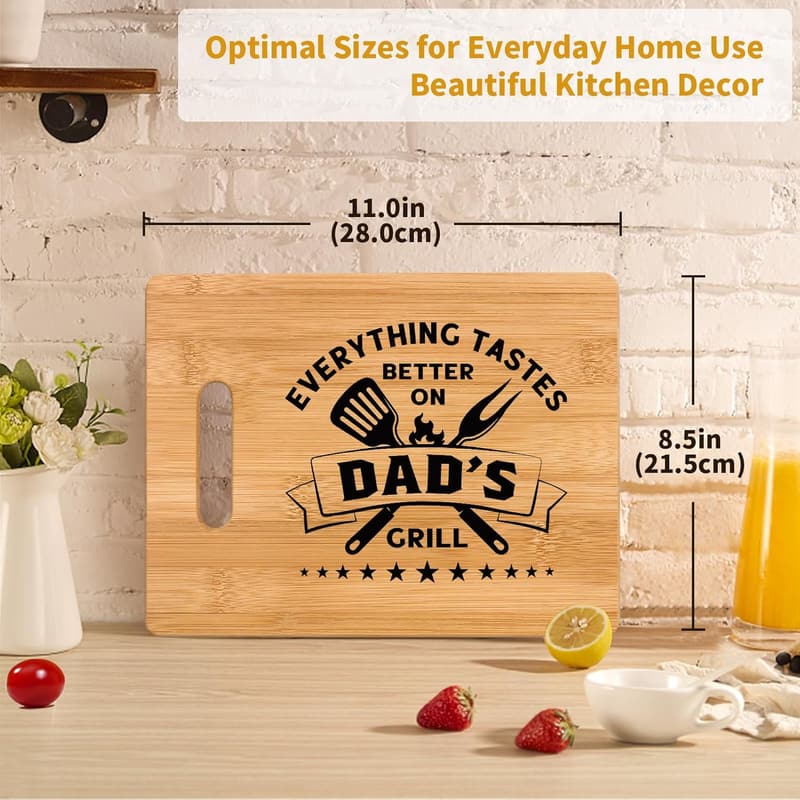 Personalized Bamboo Cutting Board for Father's Day Gift
