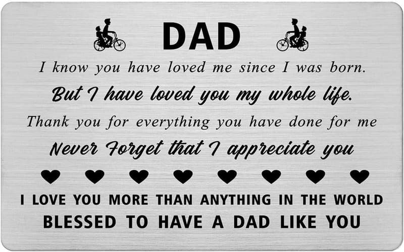Father's Day Card for Dad - Thank You Appreciation Gift
