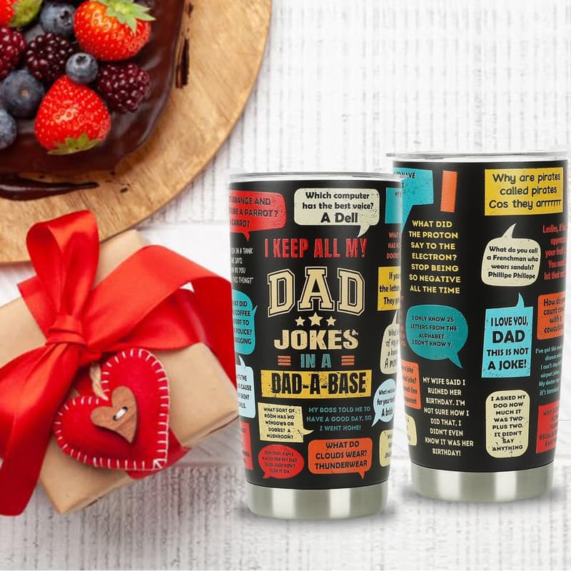Father's Day Dad Joke Coffee Mug - 20oz Tumbler Gift for Dad
