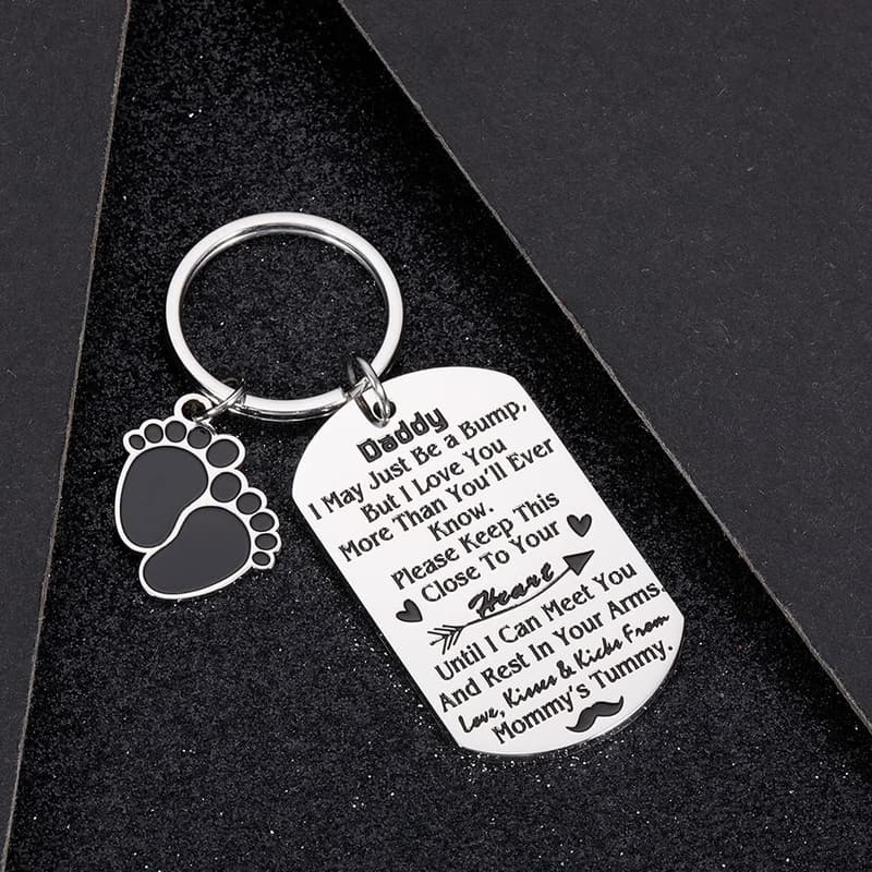 First Father's Day Keychain for New Dads