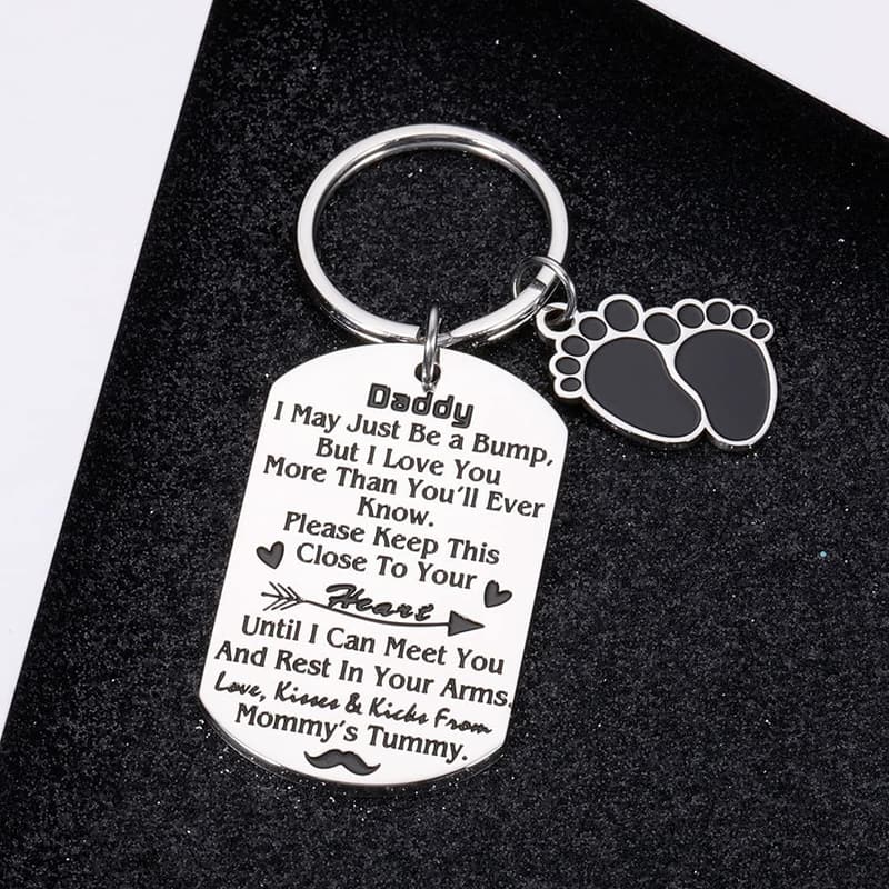 First Father's Day Keychain for New Dads