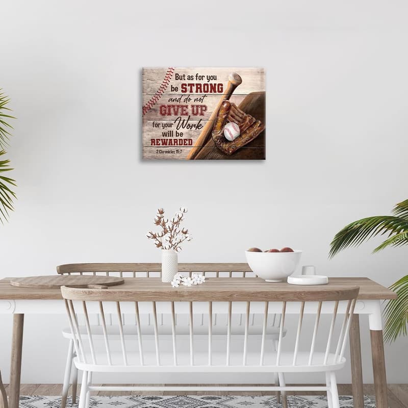 Inspirational Christian Baseball Wall Art for Boys' Rooms